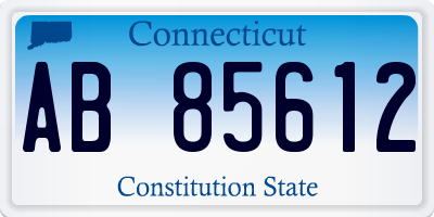 CT license plate AB85612