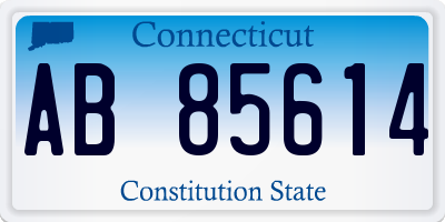 CT license plate AB85614