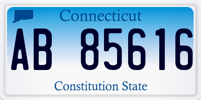 CT license plate AB85616