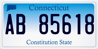 CT license plate AB85618