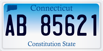 CT license plate AB85621