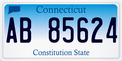 CT license plate AB85624