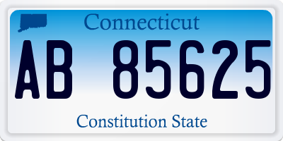 CT license plate AB85625
