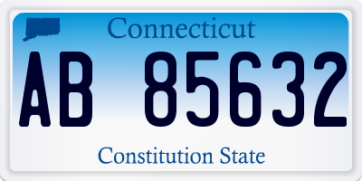 CT license plate AB85632