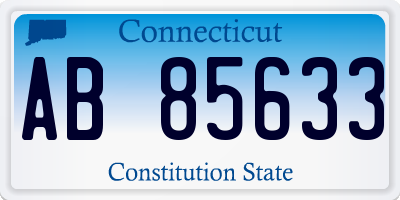 CT license plate AB85633