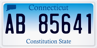 CT license plate AB85641