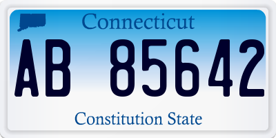 CT license plate AB85642