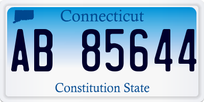 CT license plate AB85644