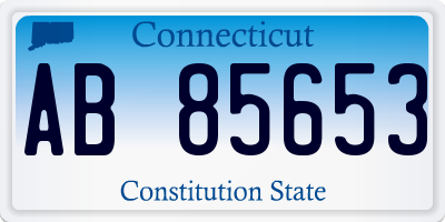 CT license plate AB85653