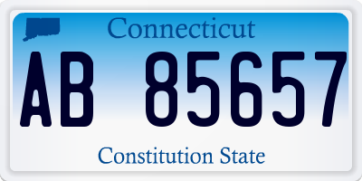 CT license plate AB85657
