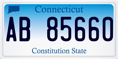 CT license plate AB85660