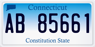 CT license plate AB85661