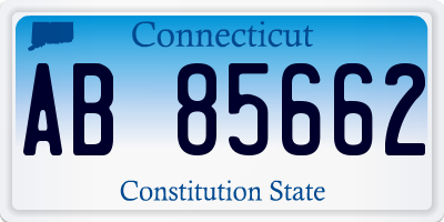 CT license plate AB85662