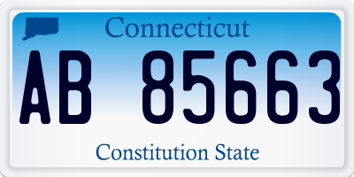 CT license plate AB85663