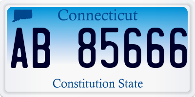 CT license plate AB85666