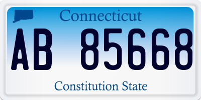CT license plate AB85668