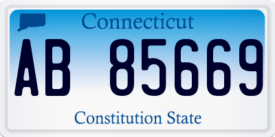 CT license plate AB85669