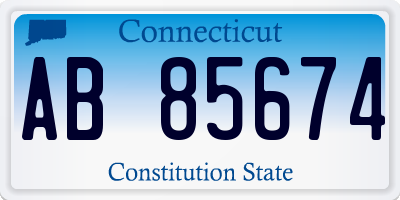 CT license plate AB85674