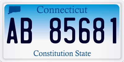 CT license plate AB85681