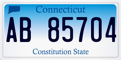 CT license plate AB85704