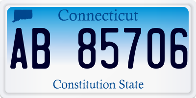 CT license plate AB85706