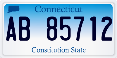 CT license plate AB85712