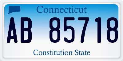 CT license plate AB85718
