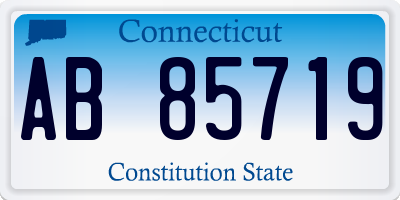 CT license plate AB85719