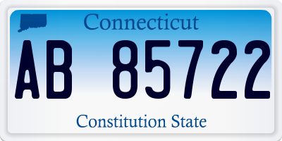 CT license plate AB85722