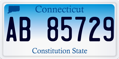 CT license plate AB85729