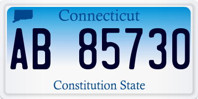 CT license plate AB85730