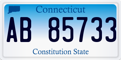 CT license plate AB85733