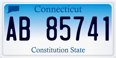 CT license plate AB85741