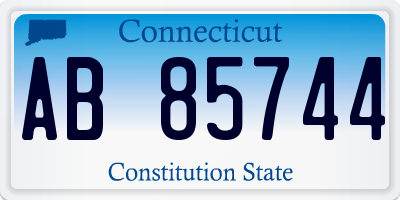 CT license plate AB85744