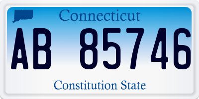 CT license plate AB85746