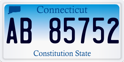 CT license plate AB85752