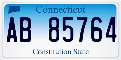 CT license plate AB85764