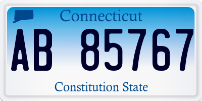 CT license plate AB85767