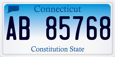 CT license plate AB85768