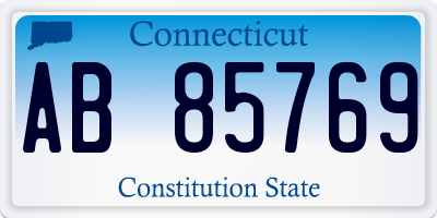 CT license plate AB85769