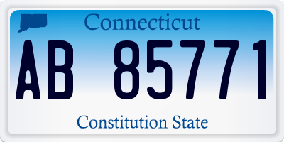 CT license plate AB85771
