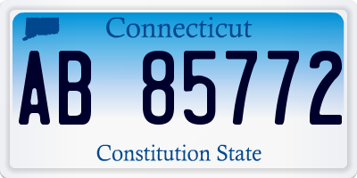 CT license plate AB85772