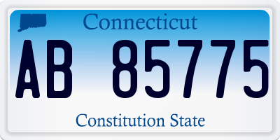 CT license plate AB85775