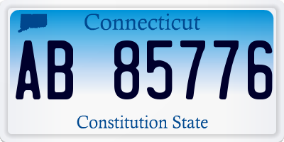 CT license plate AB85776