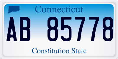 CT license plate AB85778