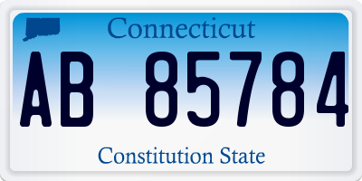 CT license plate AB85784