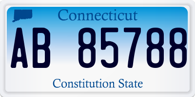 CT license plate AB85788