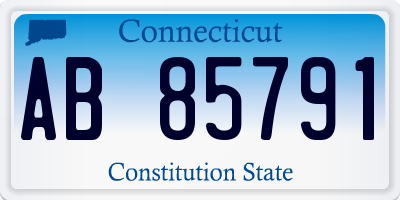 CT license plate AB85791
