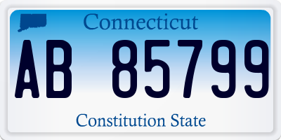 CT license plate AB85799