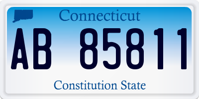 CT license plate AB85811